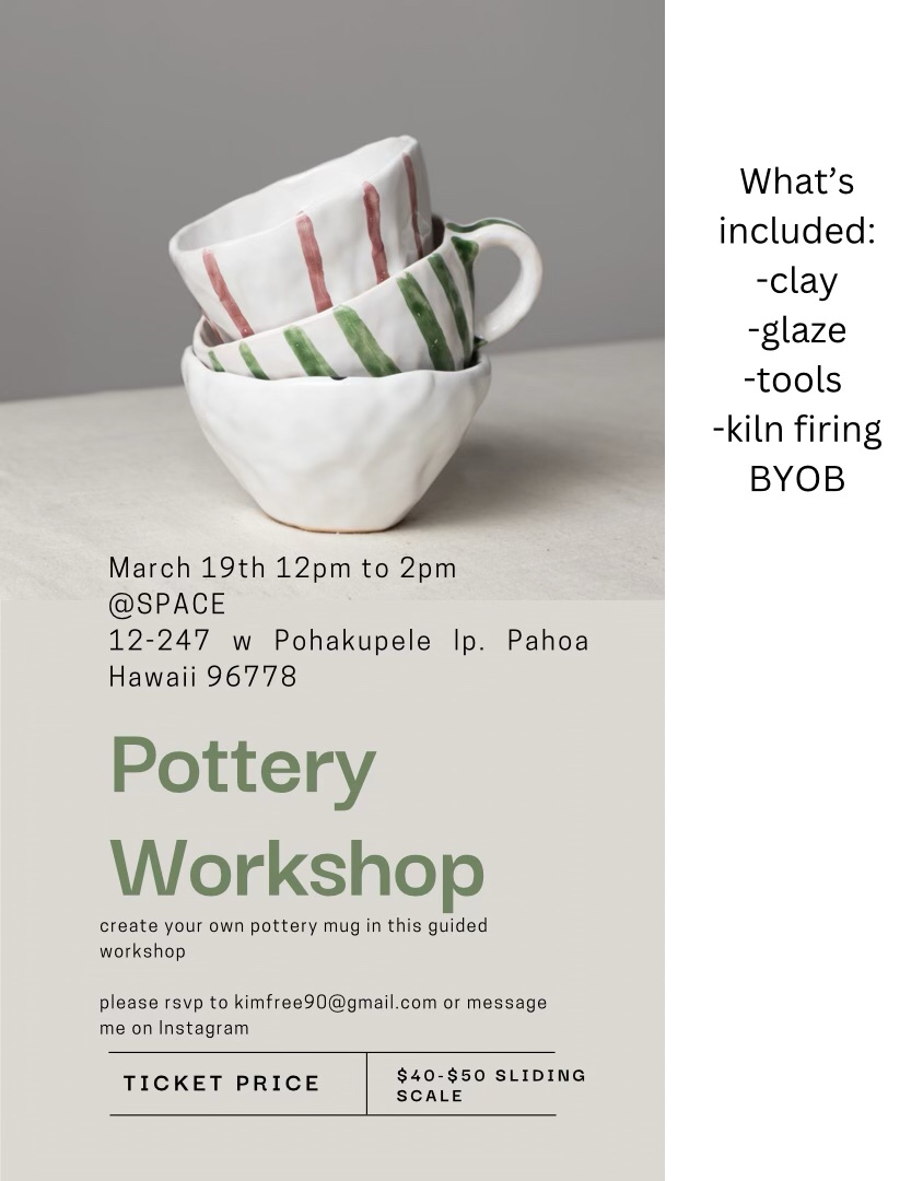 Pottery workshop at SPACE